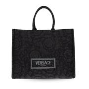 Versace Athena Stor shopper väska Black, Unisex