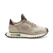 Be Positive Bronssneakers med Space Race-design Beige, Dam