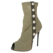 Giuseppe Zanotti Pre-owned Pre-owned Canvas stvlar Green, Dam