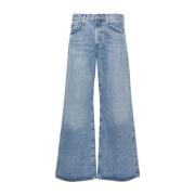 Agolde Clara Wide Jeans för Kvinnor Blue, Dam
