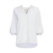 Marni Elegant Bomullsskjorta för Kvinnor White, Dam