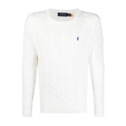 Polo Ralph Lauren Vita Sweaters med Exklusiv Pony Brodyr White, Herr