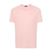 Tom Ford Stilfull Bomullst-shirt Pink, Herr