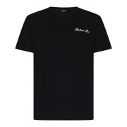 Balmain Svart T-shirt med broderad logotyp Black, Herr