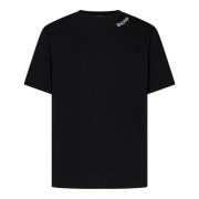 Balmain Svart ekologisk bomull T-shirt med broderad logotyp Black, Her...