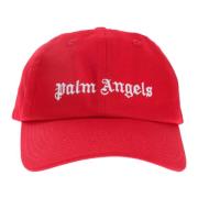 Palm Angels Röd Keps - Regular Fit - 100% Bomull Red, Herr