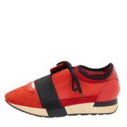 Balenciaga Vintage Pre-owned Laeder sneakers Red, Dam