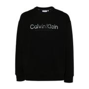 Calvin Klein Svarta Tröjor för Män Black, Herr