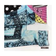 Moschino Bomullsscarf med tryck Multicolor, Unisex
