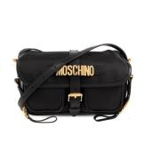 Moschino Axelväska med logotyp Black, Dam