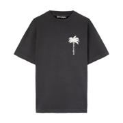 Palm Angels Grå Palmträd Tryck T-shirt Gray, Herr