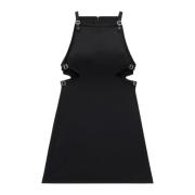 Courrèges Slash Buckle Twill Klänning Black, Dam