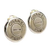 Chanel Vintage Pre-owned Metall rhngen Gray, Dam