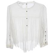 Chloé Pre-owned Pre-owned Silke toppar White, Dam