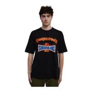 Dsquared2 Svart Bomull T-shirt med Framsida Tryck Black, Herr