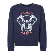 Kenzo Elefant Regular Sweatshirt Blue, Dam