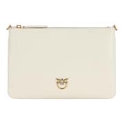 Pinko Platt Klassisk Läderpåse Beige, Dam