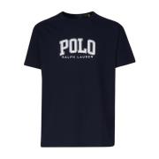 Polo Ralph Lauren Blå Bomull Logo Print T-shirt Blue, Herr