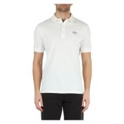 Replay Bomull Pique Polo med Front Logo Patch White, Herr