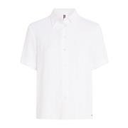 Tommy Hilfiger Kortärmad damskjorta i enfärgad White, Dam