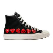 Comme des Garçons Play Chuck 70 Multi Heart High Svarta Sneakers Black...