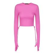Vetements Cropped Styling Top Pink, Dam
