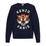 Kenzo Sweatshirt med logotyp Blue, Herr