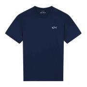 Paul & Shark Polyester T-Shirt med Reflextryck - Blå Blue, Herr