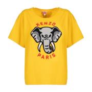 Kenzo Avslappnad T-shirt i djup gul Yellow, Dam