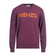 Kenzo Bomullströja med logga Multicolor, Herr