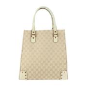 Gucci Vintage Pre-owned Canvas totevskor Beige, Dam