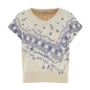 Philosophy di Lorenzo Serafini V-ringad Stickad T-shirt Multicolor, Da...