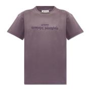 Maison Margiela T-shirt med logotyp Purple, Dam