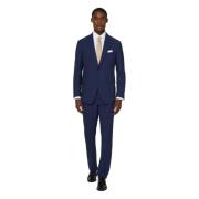 Boggi Milano Prince of Wales-rutigt kostym i ren Super 130-ull Blue, H...