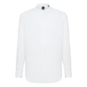 Boggi Milano Linneskjorta med Kor Krage, Regular Fit White, Herr