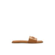 Michael Kors Saylor-sandaler med logotyp Brown, Dam