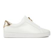 Michael Kors Gyllene Keaton Sneakers med Dragkedja White, Dam