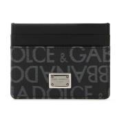Dolce & Gabbana Svart läderkorthållare Black, Herr