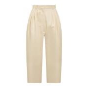 Calcaterra Pantaloni 4 Pince Byxor Beige, Dam