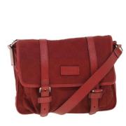 Gucci Vintage Pre-owned Canvas axelremsvskor Red, Dam