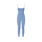 Andamane Blå elastisk jumpsuit, tillverkad i Italien Blue, Dam