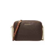 Michael Kors Jet Set LG Crossbody - Brun Brown, Dam