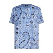 Etro Blått Print T-Shirt Blue, Dam
