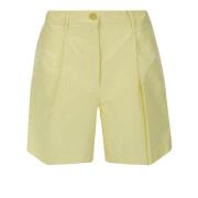 Forte Forte Chic Taffettas Bermuda Shorts Yellow, Dam
