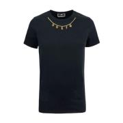 Elisabetta Franchi Stilren T-Shirt för Kvinnor Black, Dam