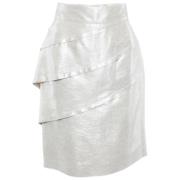 Fendi Vintage Pre-owned Tyg nederdelar White, Unisex