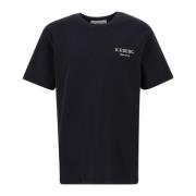 Iceberg Svart Bomull Jersey T-Shirt med Vit Logotyp Black, Herr