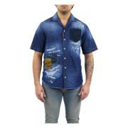 Dsquared2 Short Sleeve Shirts Blue, Herr