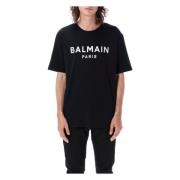 Balmain Klassiskt Logotyp T-Shirt Black, Herr