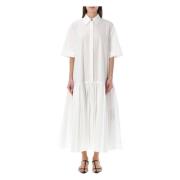 Jil Sander Vit Skjortklänning White, Dam